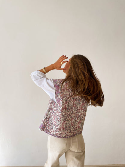 Pink Flower Vest