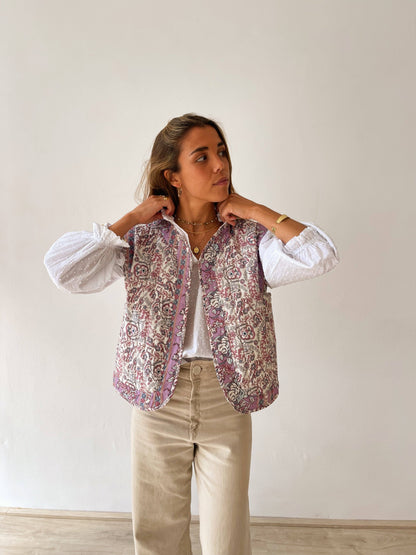 Pink Flower Vest