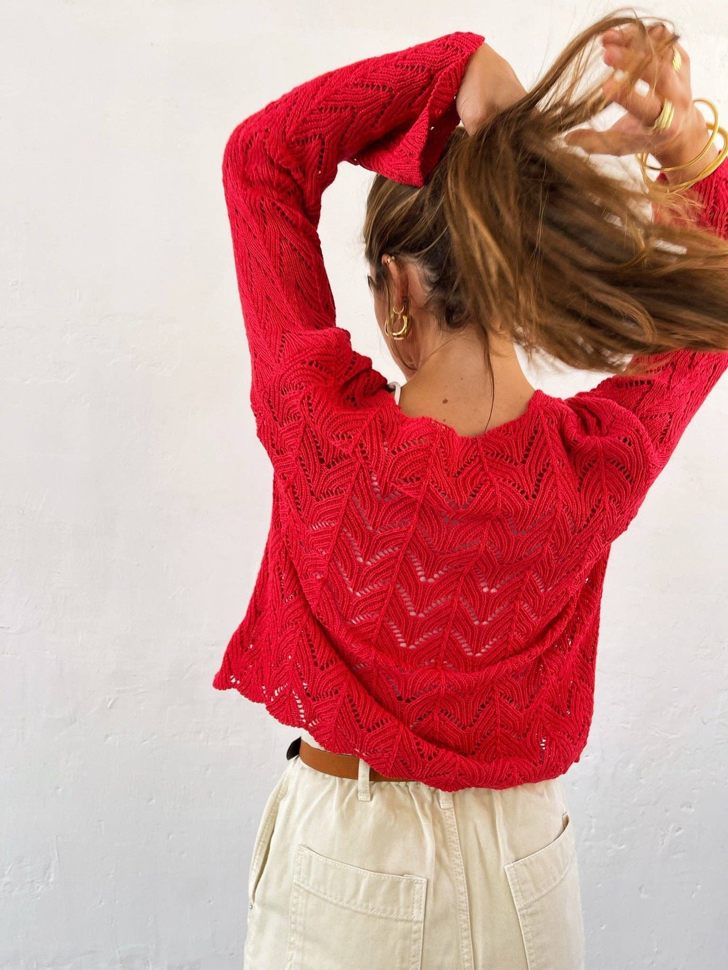 Camila Red Cardigan: S/M