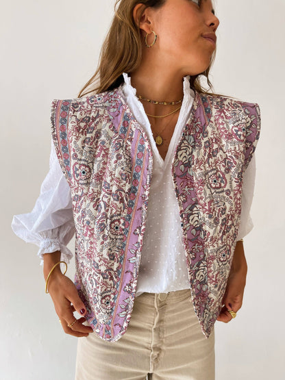 Pink Flower Vest