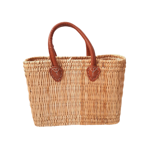 Natural Straw Tote Handbag