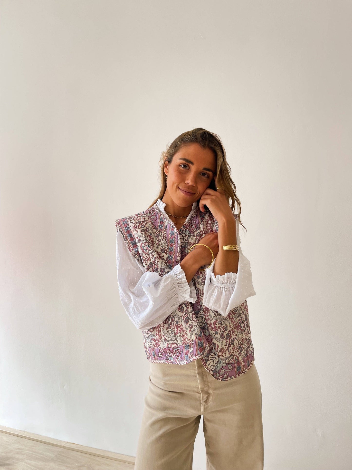 Pink Flower Vest