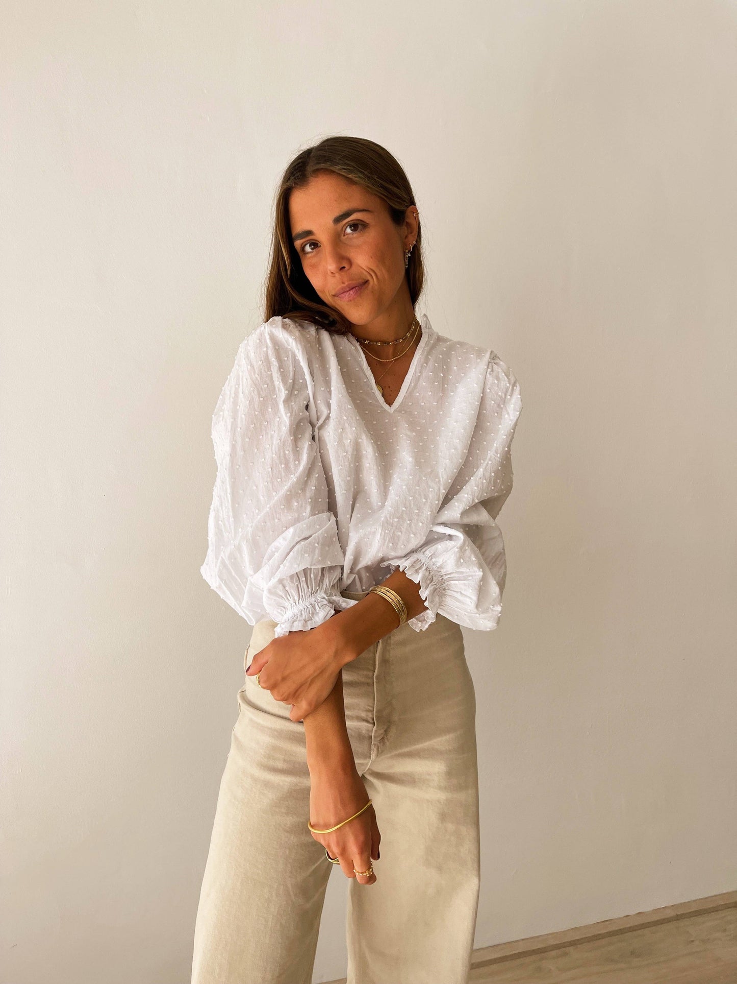 Isabella White Blouse