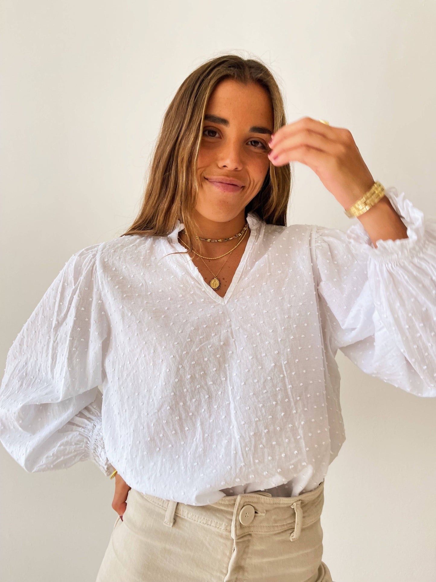 Isabella White Blouse