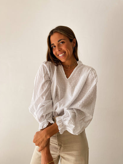 Isabella White Blouse