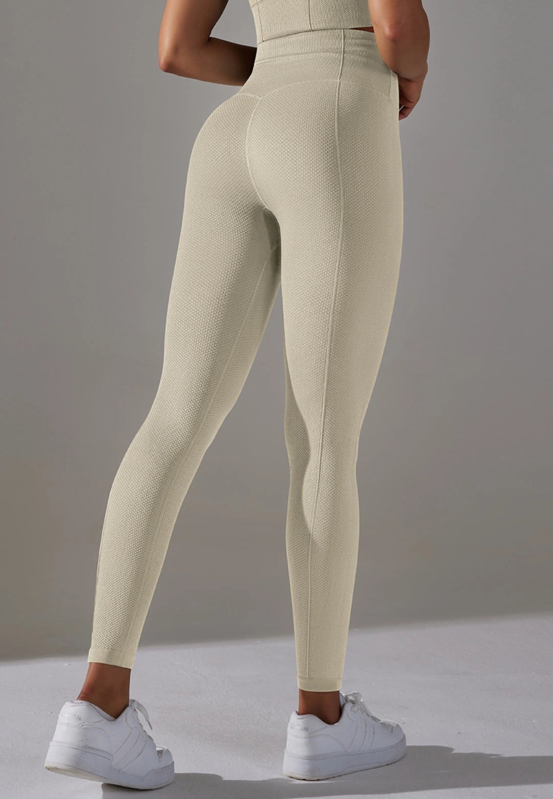 High Waist Beige Leggings