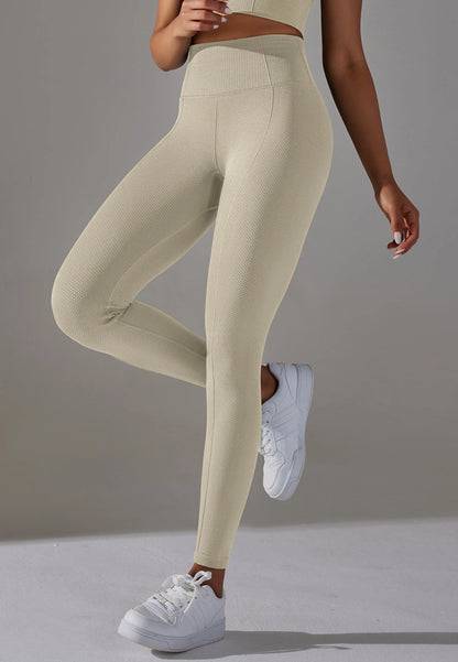 High Waist Beige Leggings