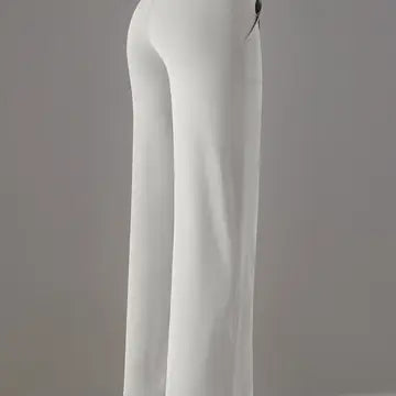 Supersoft Tie Waist Straight Leg Pants White