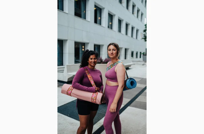 Yoga Straps Pink Flower