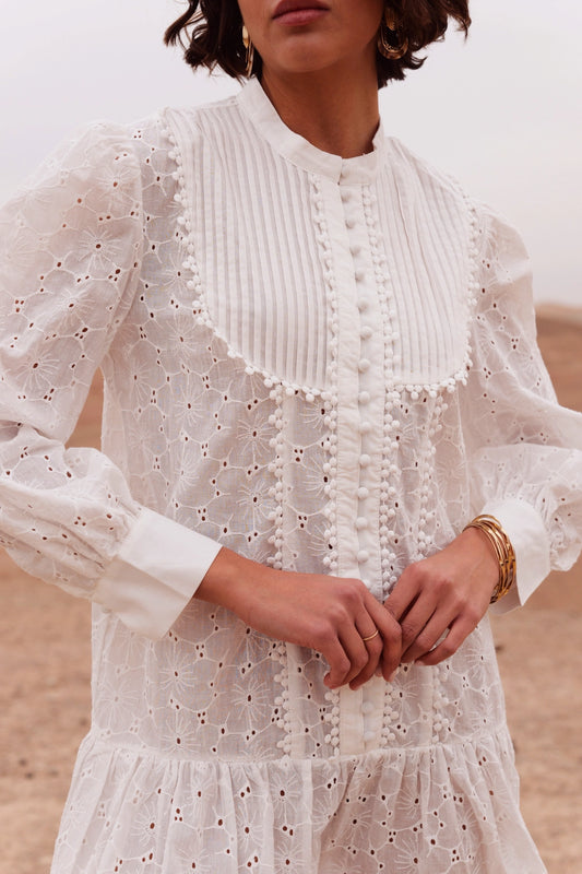 Jane Embroidered Cotton Dress