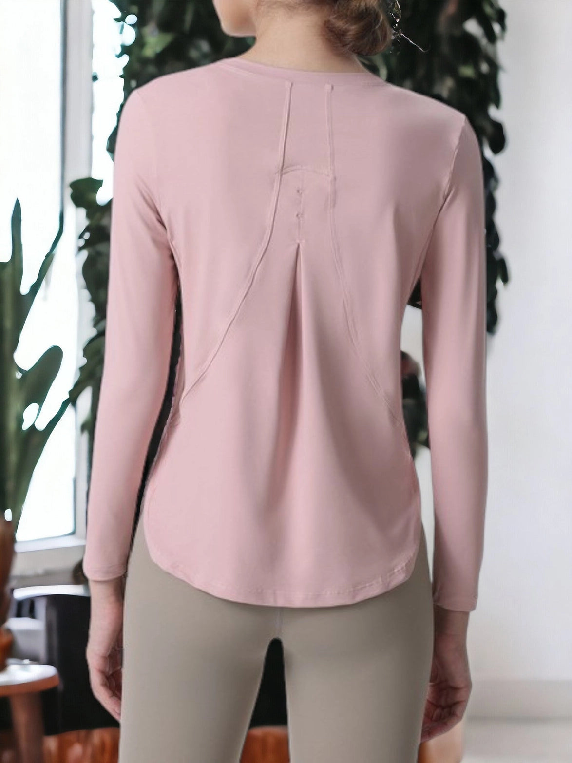 Loose Longsleeve Yoga Sweatshirt Pink