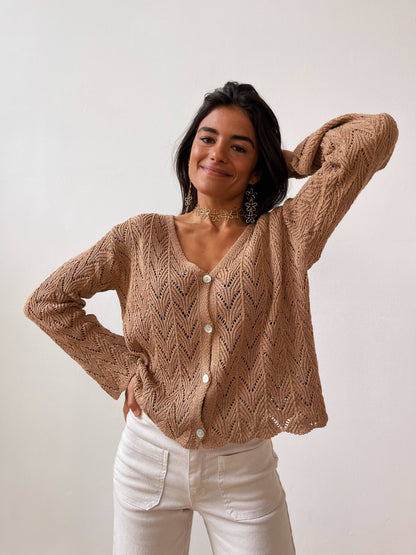 Camila Beige Cardigan