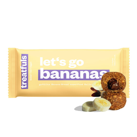 Banana bread filled energy balls organic+vegan