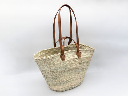 Straw Leather Basket