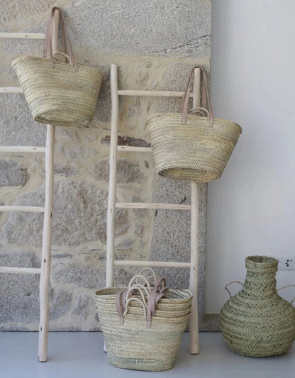 Natural Straw Beach Basket